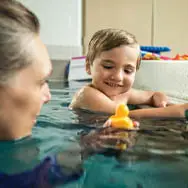 Adaptive swim lesson